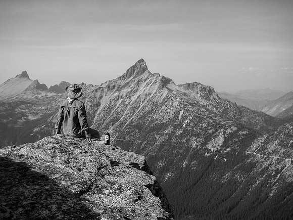 Overlooking the Pacific Crest Trail above Cutthroat Pass