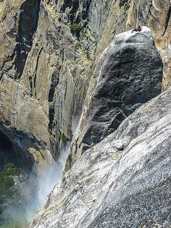 Climber Resting on Lost Arrow Spire