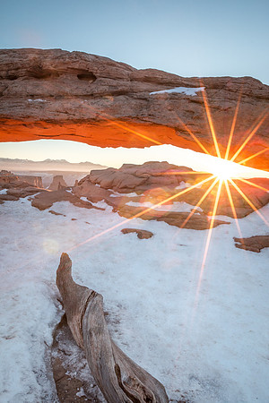 Birthday Sunrise at MEsa Arch Portrait