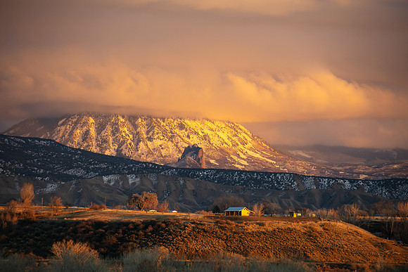 Winter Sun on Needle Rock and Saddle Peak