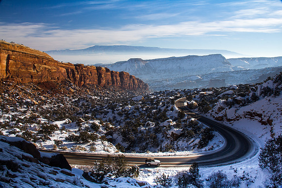 Rimrock Drive in Winter